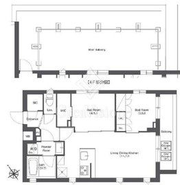 コンフォリア不動前 410 間取り図