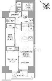 コンフォリア・リヴ茅場町 303 間取り図