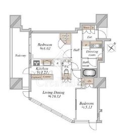 パークタワー渋谷本町 20階 間取り図