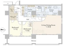 広尾ガーデンフォレスト 2階 間取り図