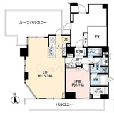 パークリュクス白金mono グレージュ 8階 間取り図