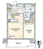 HARUMI FLAG SUN VILLAGE T棟 (晴海フラッグ サンヴィレッジ T棟) 8階 間取り図