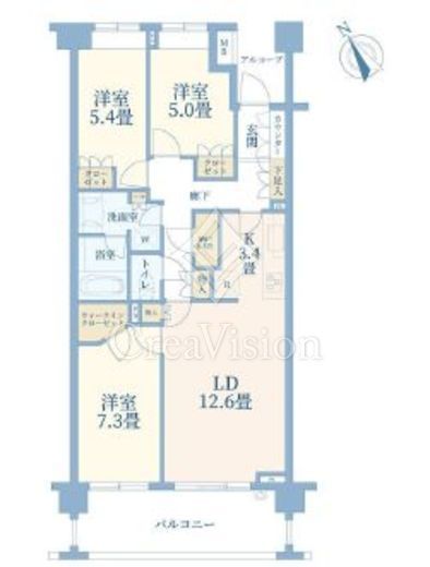 ドレッセ美しの森シルフィーノ ウエスト・ウイング 5階 間取り図