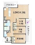 リビオタワー羽沢横浜国大 18階 間取り図