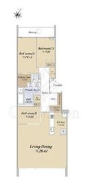 グランドヒルズ三軒茶屋ヒルトップガーデン 9階 間取り図