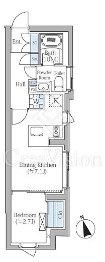COMPOSITE新宿三丁目(コンポジット新宿三丁目) 401 間取り図