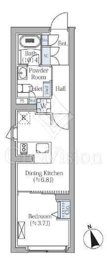 COMPOSITE新宿三丁目(コンポジット新宿三丁目) 402 間取り図