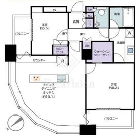 東京ツインパークス ライトウィング 29階 間取り図