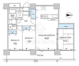 セルリアンホームズ勝どき 1002 間取り図