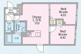 エルファーロ神楽坂Ⅲ 304 間取り図