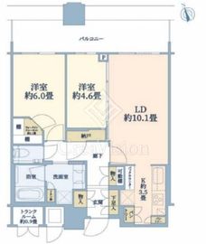 パークシティ武蔵小杉ザ・グランドウイングタワー 36階 間取り図