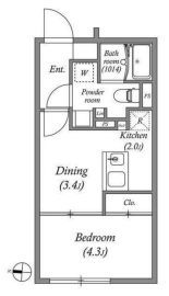 ES-Grande門前仲町デュオ 402 間取り図