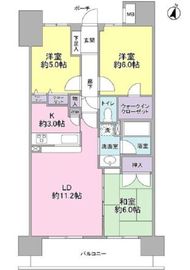 グランカーサ新小岩 1102 間取り図