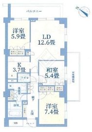 ルフォン中野上鷺宮壱番館 4階 間取り図