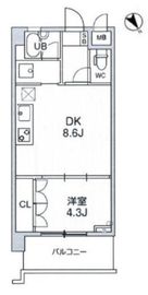 ウィルテラス押上 306 間取り図
