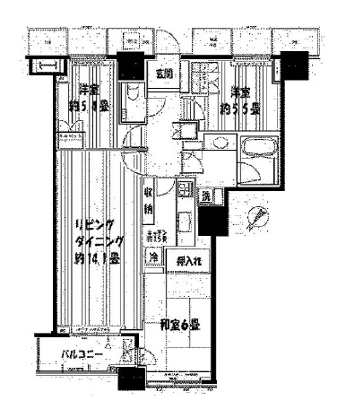 ザ・東京タワーズ シータワー 27階 間取り図