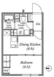 ES-Grande門前仲町デュオ 406 間取り図
