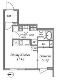 ES-Grande門前仲町デュオ 404 間取り図