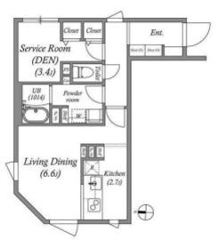 ES-Grande門前仲町デュオ 407 間取り図