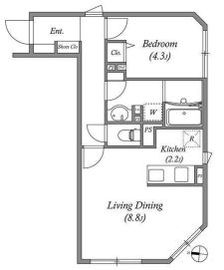 ES-Grande門前仲町デュオ 401 間取り図