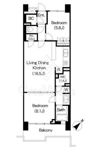 ブリリアイスト三軒茶屋アイビーテラス 215 間取り図
