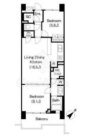 ブリリアイスト三軒茶屋アイビーテラス 215 間取り図