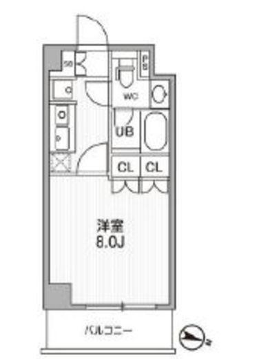 ディームス麻布狸穴町 204 間取り図