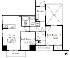 Sunny Side Forest (サニーサイドフォレスト) 202 間取り図
