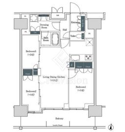 ブルックサイドレジデンス木場 1507 間取り図