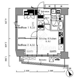 パークアクシス新板橋 E1004 間取り図