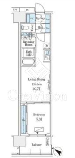 ロイヤルパークス有明 805 間取り図
