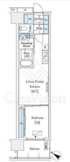 ロイヤルパークス有明 1105 間取り図