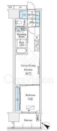 ロイヤルパークス有明 1205 間取り図