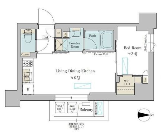 ブリリアイスト武蔵小杉 602 間取り図