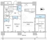 セルリアンホームズ勝どき 1702 間取り図