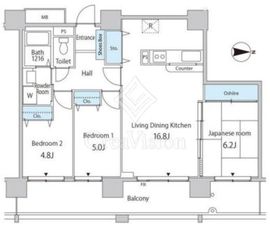 セルリアンホームズ勝どき 1702 間取り図