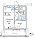 シーズンフラッツ町屋 303 間取り図