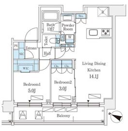 シーズンフラッツ町屋 205 間取り図