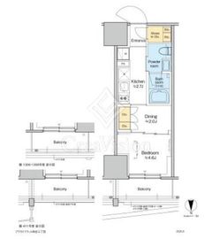 プラウドフラット四谷三丁目 1107 間取り図