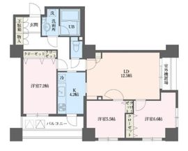 ドゥーエ横浜駅前 1409 間取り図