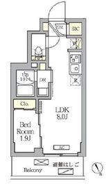 ハーモニーレジデンス馬込 406 間取り図