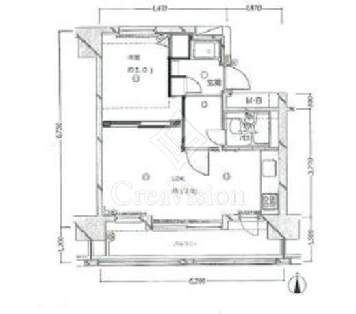 ルネ御苑プラザ 9階 間取り図