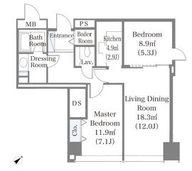 ニチレイ東銀座レジデンス 2104 間取り図
