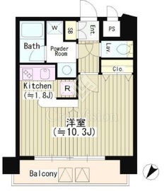 SUN恵比寿 803 間取り図