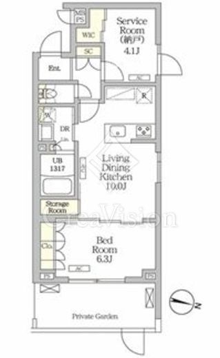 ミレーネ滝野川 113 間取り図
