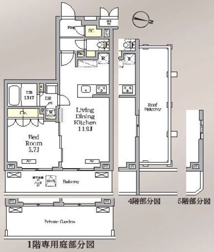 ミレーネ滝野川 513 間取り図