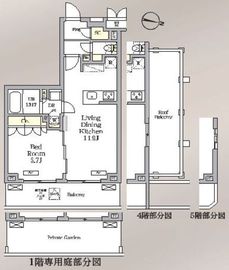 ミレーネ滝野川 513 間取り図