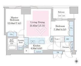 大崎ステーションレジデンス 35階 間取り図