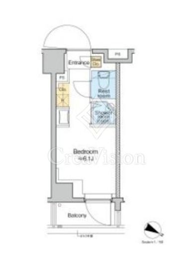 TOMORE田端 703 間取り図