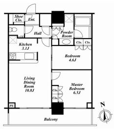 リエトコートアルクスタワー 1506 間取り図